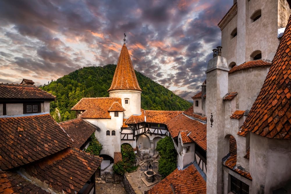 Bran Castle at sunset, Brașov
