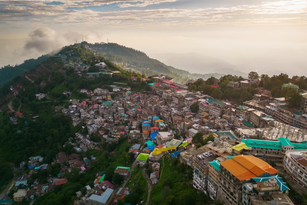 Aerial view of town on the hill, Islamabad