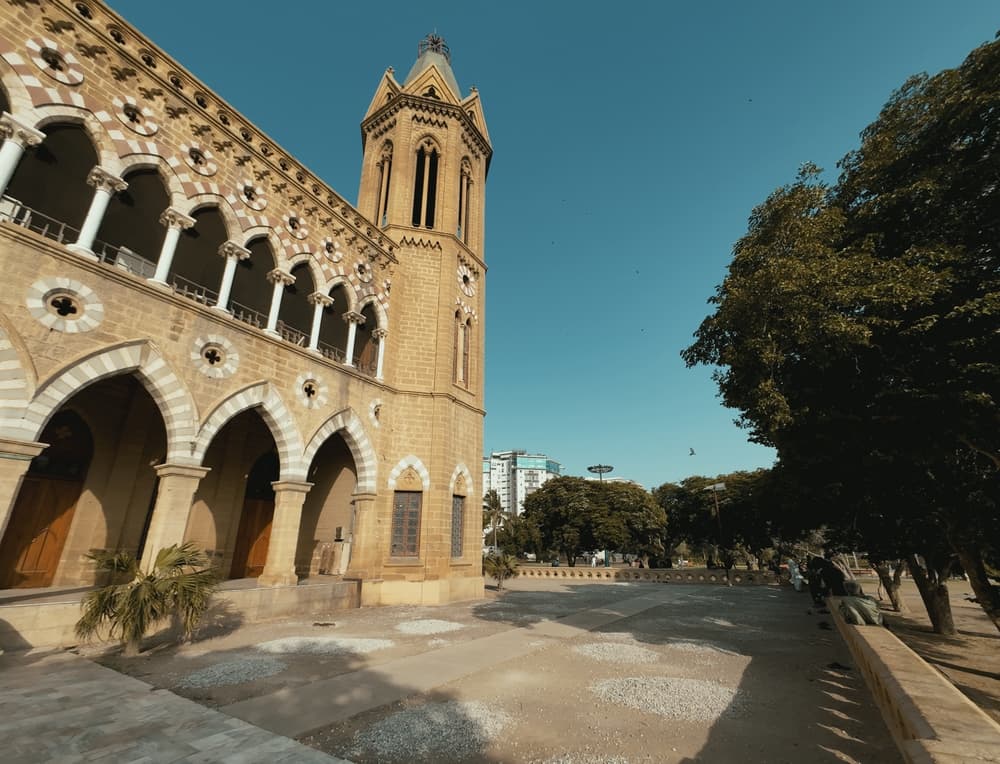 Frere Hall outside the main city, Karachi