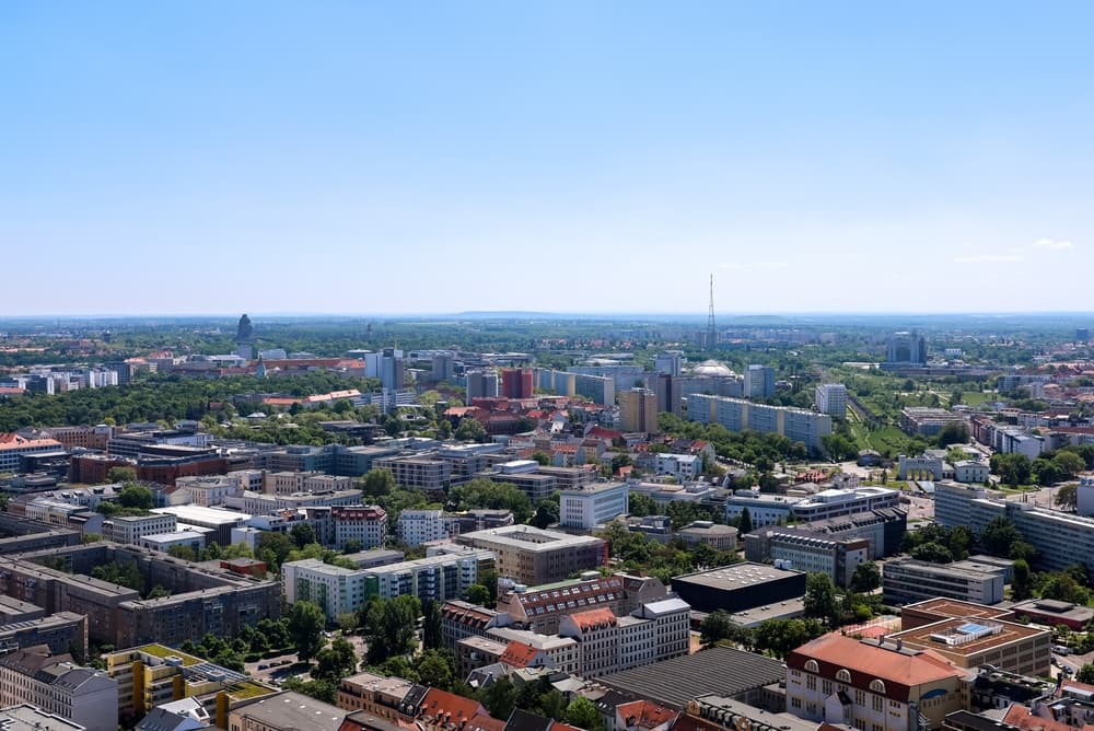 Cityscape aerial view, Leipzig