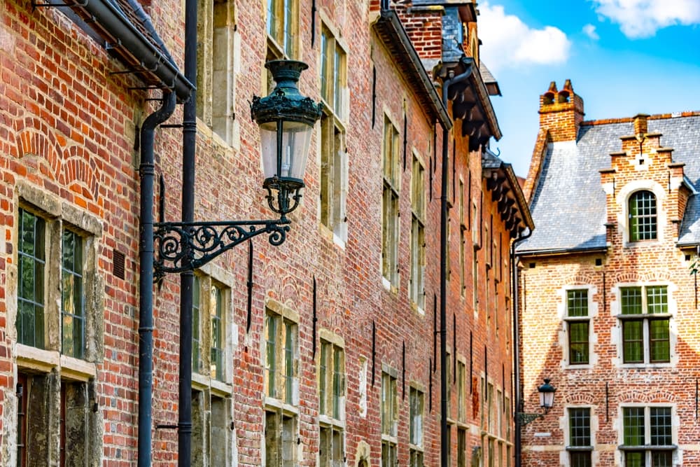 Historical architecture with old brick facade, Leuven