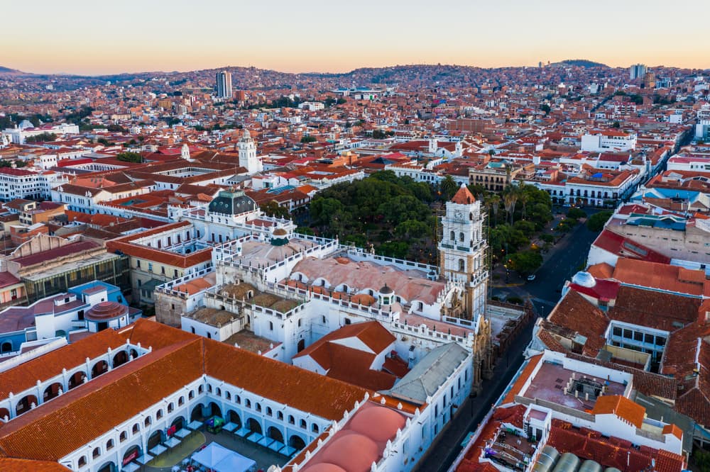 Aerial view of the old town, Sucre