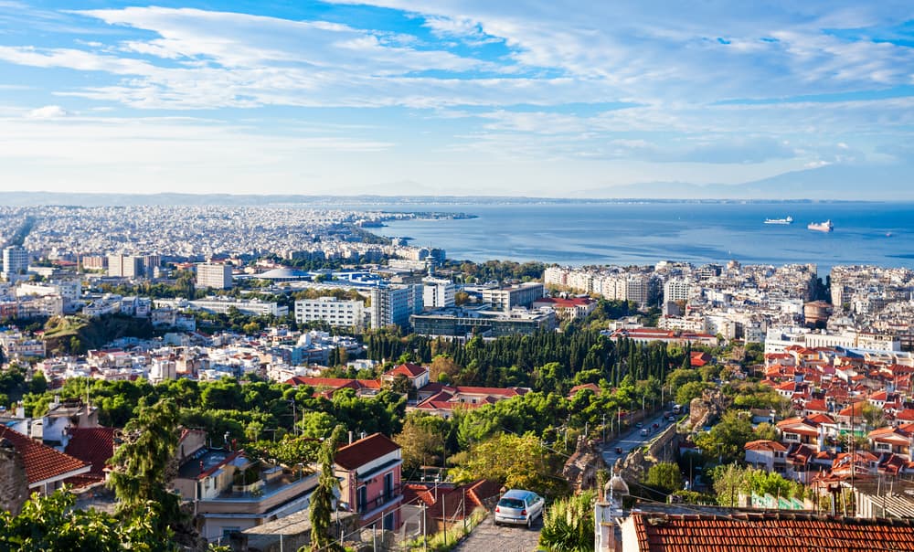Aerial image of the city sprawl, Thessaloniki