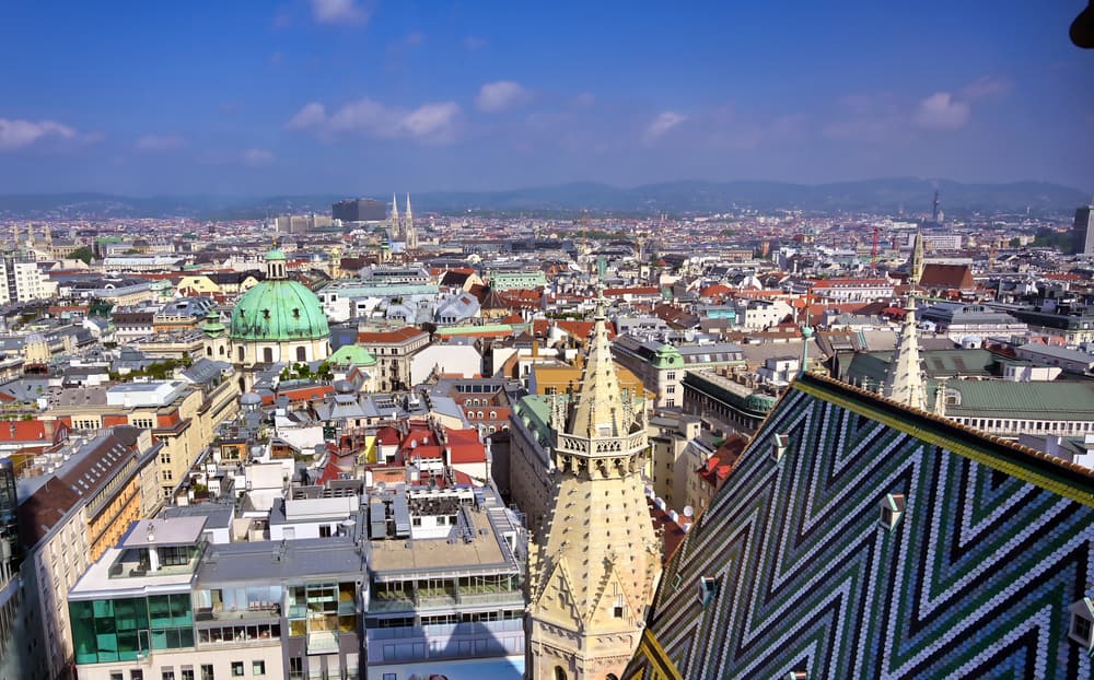 Aerial view of the city, Vienna