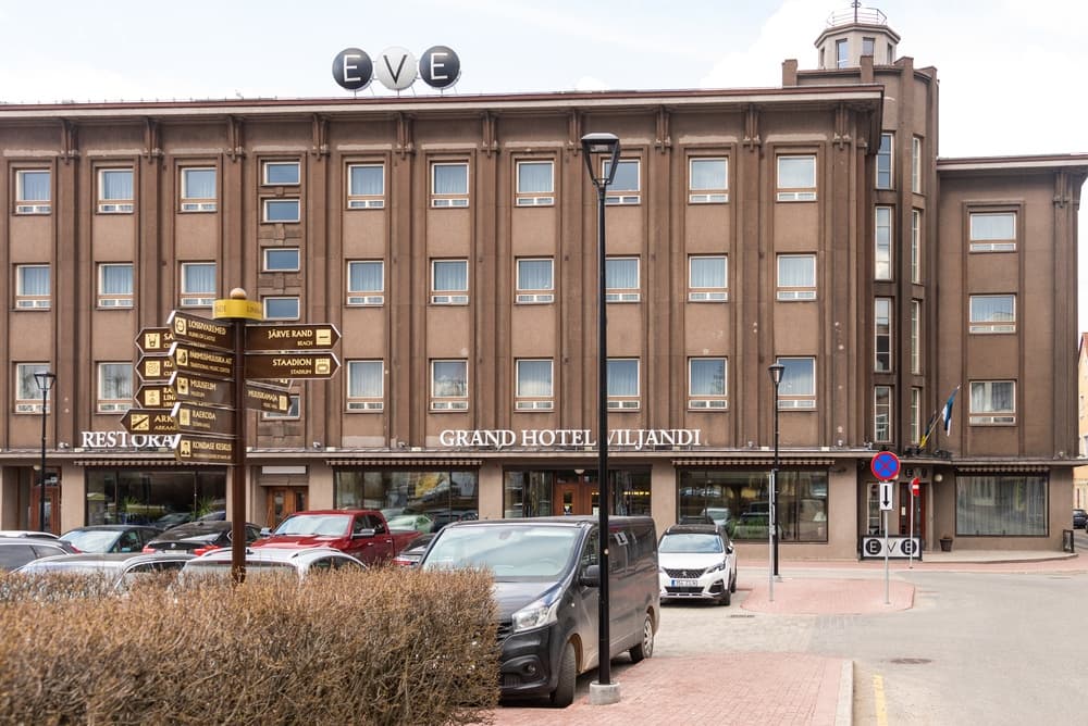 Local hotel displays sturdy architectural design, Viljandi
