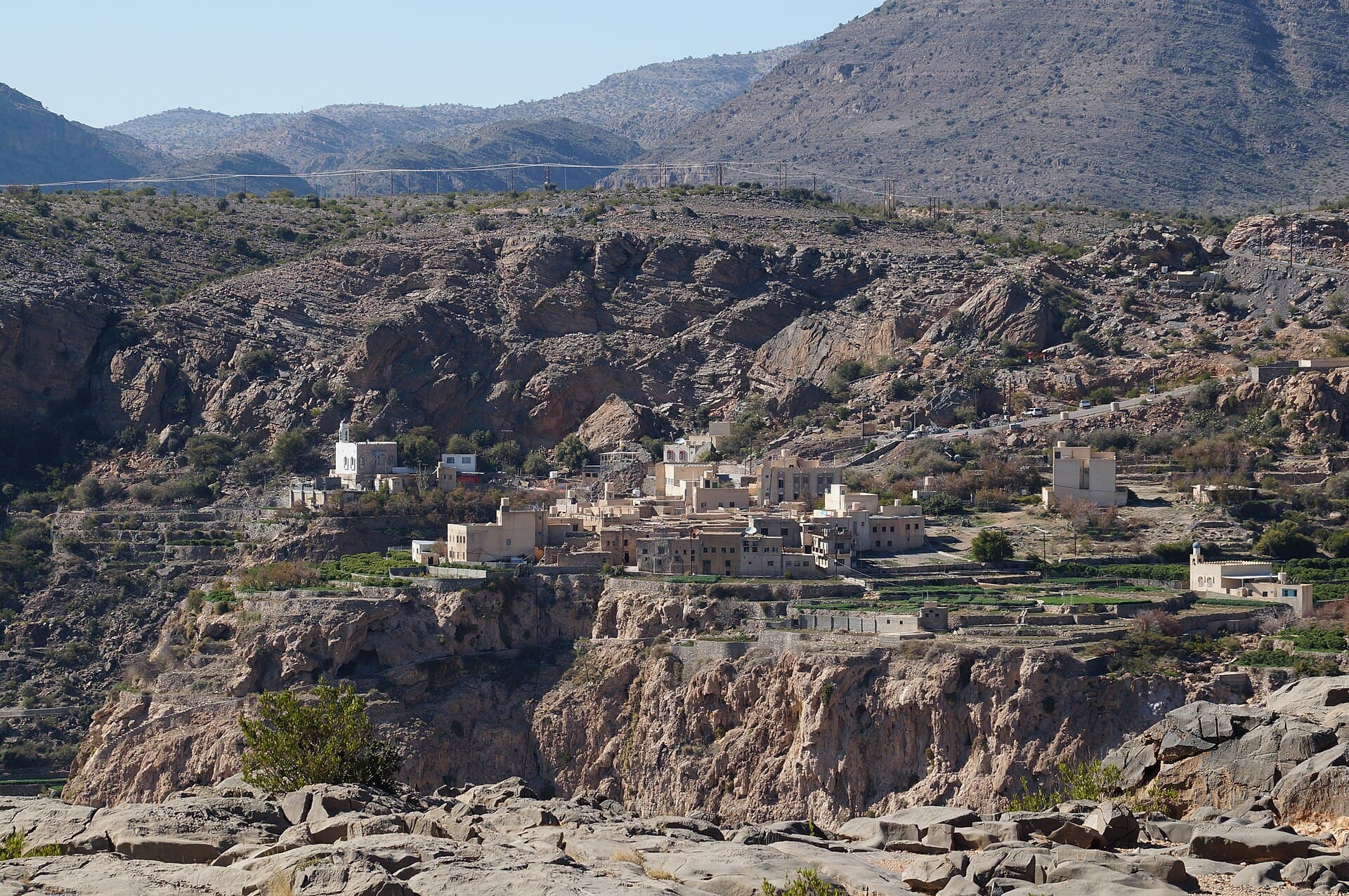 Al-Ayn village on a cliff edge in Oman's Jebel Akhdar mountains