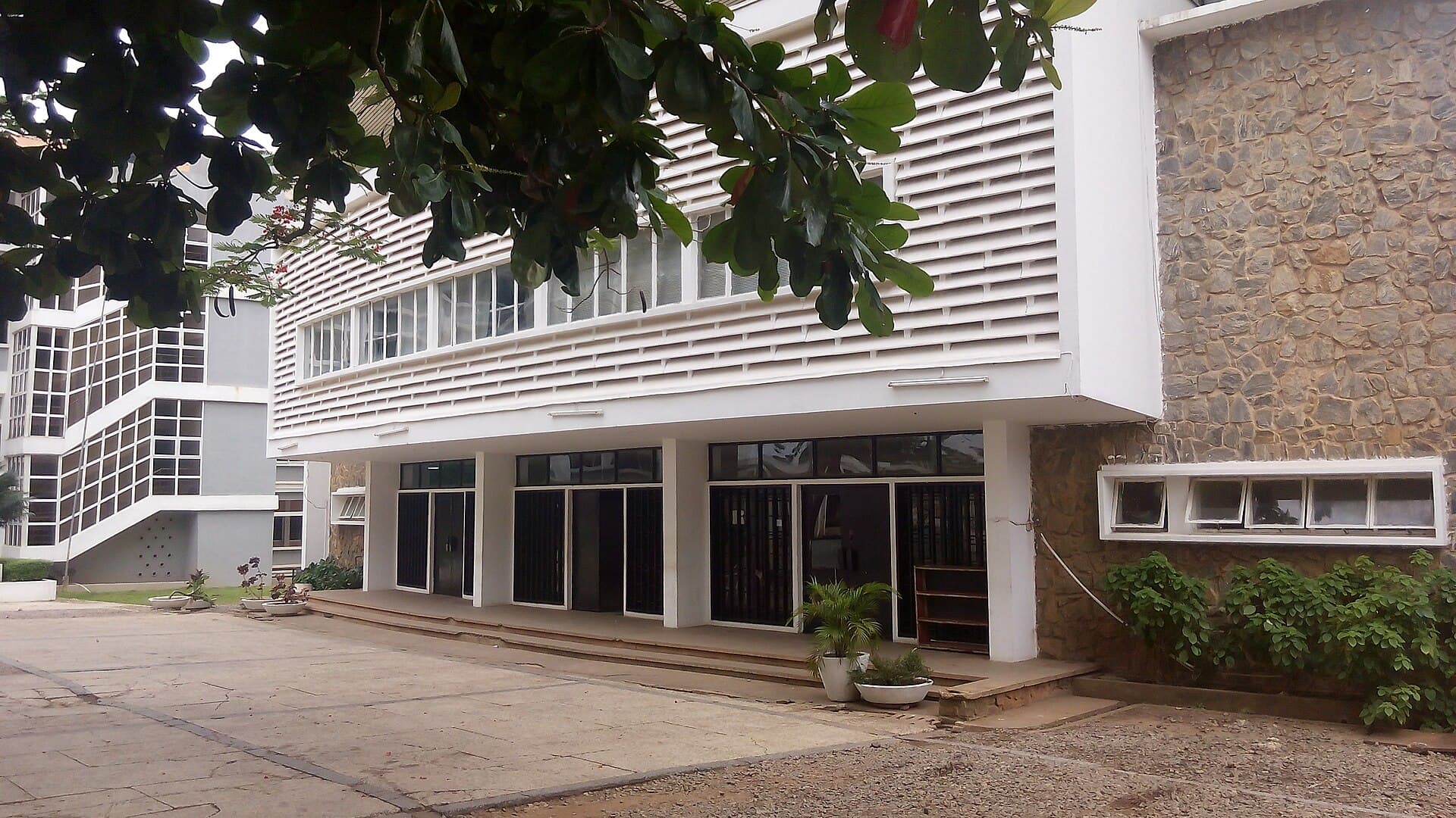 Trenchard Hall, a modernist building with louvered windows at the University of Ibadan