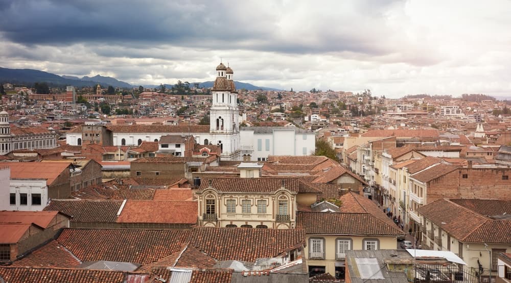 Panoramic view of the city of Cuenca Ecuador