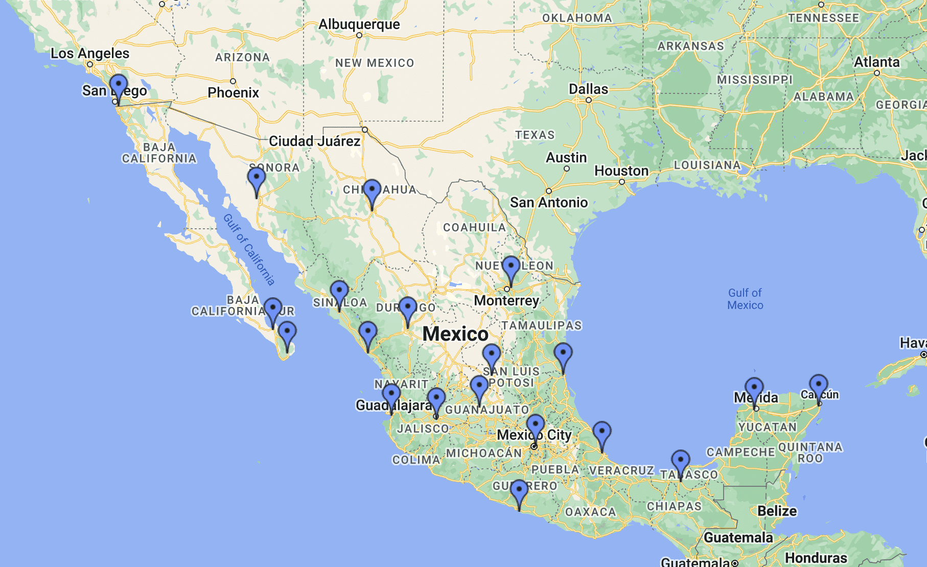 biggest airports in mexico