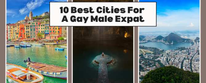 Banner for best cities for gay male expats blog
